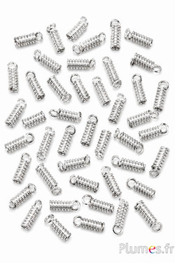 Metalen spiralen - lengte 10 mm - zilver 